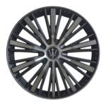 AVEX Set 4 capace roti VELAR Blade Silver, design Sportiv cu accente negre cu gri antracit, ABS rezistent, Universal, pentru jante R1 (AVX-T 290923-10)