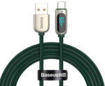 Baseus Cablu cu afisare Baseus USB la tip C, 66 W, 1 m (verde)