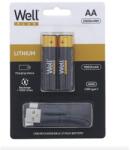 Well Lithium ceruza akku (AA) 1660mAh 2db (ACCU-14500/166C-BL2-WL)