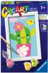 Ravensburger Creart Pictura Pe Numere Pentru Copii Cactus In Ghiveci - Ravensburger (rvspbn23660)
