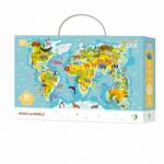 dodo Puzzle - Harta Animalelor Lumii (80 Piese) - Dodo (do300133) Puzzle
