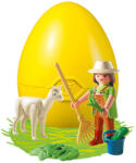 Playmobil - Pusculita Ou Ingrijitor Zoo Cu Alpaca - Playmobil Surprise Eggs (pm4944)