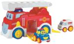 RS Toys Masina De Pompieri, 2 Vehicule Incluse, Lumini, Sunete Si Melodii - Rs Toys (rs12172) Trenulet
