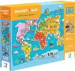 DoDo Puzzle Magnetic - Harta Lumii (118 Piese) - Dodo (do200201) Jucarii de constructii magnetice