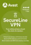 Avast Secureline Vpn (10 Devices, 1 Year) - Pc - Official Website - Multilanguage - Worldwide