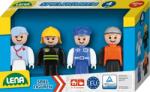 LENA Set 4 Figurine Omuleti Cu Meserii Compatibil Truxx 8 Cm Inaltime - Lena (le04490) Figurina