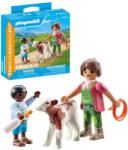 Playmobil Set 2 Figurine Femeie Fermier Cu Copil Si Vitel - Playmobil Country (pm71803)