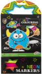 Grafix Carte De Colorat Cu Carioci Neon - Monstrulet - Grafix (150079-1) Carte de colorat