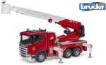 BRUDER Camion De Pompieri Scania Super 560r Cu Scara Pompa De Apa Si Sirena - Bruder (br03591)