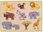 Bigjigs Toys Puzzle Din Lemn Incastru - Safari - Bigjigs (bj258)
