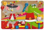 LENA Set Party Cu Ciocan Si Cuie, Pentru Copii, 38 Piese Din Lemn, 16 Forme Imprimate Si Accesorii - Lena (le65835)