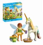 Playmobil Jucarie De Rol Figurina De Colectie Unicornul Rainbow Flower Si Zana - Playmobil Fairies (pm71840)