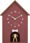 Karlsson Ceas de perete Dog House, burgund (KA6108RD)