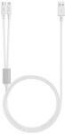 Ttec Кабел ttec - Duo, USB-A/USB-C/Lightning, 120 cm, бял (8694470828145)