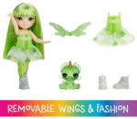 MGA Entertainment Papusa MGA Entertainment Rainbow High Littles Zane Fantastice Emerald (543404-EUC) Papusa