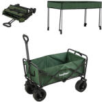 Leziter Összecsukható prémium kerti strandkocsi tetővel zöld (LSZKTE088-GREEN)