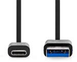 Nedis CCGW61600BK10 USB kábel USB 3.2 Gen 1 (3.1 Gen 1) 1 M USB A USB C Fekete (CCGW61600BK10)