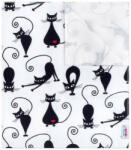 New Baby Scutec Impermeabil din Flanel New Baby 57x47cm White with Black Cat (33112)