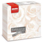 FATO Airlaid szalvéta 40x40cm Rózsa mintás pezsgő színű 50 lapos (88402600) - alphadenthigienia
