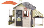 Smoby Căsuța de joacă cu loc de relaxare sub umbrelă Jura Lodge Life Smoby cu hrănitoare pentru păsări extensibilă cu filtru UV, de la 24 de luni (SM810304-H) Casuta pentru copii