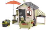 Smoby Căsuță pentru meteorolog Jura Lodge Life Smoby cu șemineu pentru vizite, extensibilă cu filtru UV, de la 24 luni (SM810304-F) Casuta pentru copii