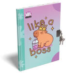 LIZZY Emlékkönyv, lakattal, A5, keményfedeles, LIZZYSULI Lollipop Capybara, zöld-lila (TICEKEGDA5) (7490225000)