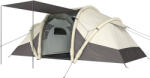 Outsunny Cort Gonflabil Camping 2-4 persoane cu pompă 2 camere și zonă de zi impermeabil 3000 mm 485x245x188 cm gri | Aosom Romania (A20-554V00GY) Cort