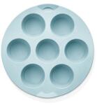 HANE Tavă rotundă pentru brioșe IRIS din silicon pentru 7 brioșe, gri, negru sau roșu SL-3206 (SL-3206) Forma prajituri si ustensile pentru gatit