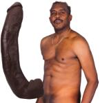 Doc Johnson Dildo Realist Dredd, Ultraskyn, Dual Density, Vac-U-Lock, Ciocolatiu, 34.3 cm Dildo