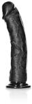 RealRock Dildo Realist cu Ventuza, PVC, Negru, 25 cm Dildo