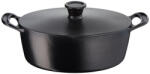 Tefal Cratita din fonta Tefal E2125455 Jamie Oliver, 5, 1 l, 45 cm, Forma ovala, Pana la 250 °C, Emailata, Inductie, Negru (E2125455)