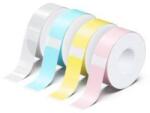 UPrint Комплект 4 бр. ролки етикети залепващи за stick easy up21, 4х 180 бр. , розова, жълта, синя, прозрачна
