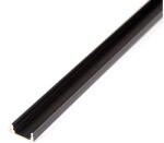 Phenom Aluminium profil sín 1000x17x8 mm U profil fekete színben led szalaghoz 41010A1-BK
