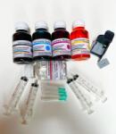 BuzzPrint Set complet kit + cerneala refill cartus HP 308 308e 308XL Negru si Color
