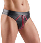 Svenjoyment Wetlook Sexy Thong with Zip 2111772 Black-Red M