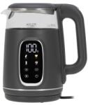 Adler AD 1305 GS, 2200 W, 1, 7 л, Сензорно управление, Филтър за люспи, Пластмаса-стъкло, Сиво-сребрист, Електрическа кана (AD 1305 GS)