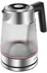 Lafe Crystal Glass, 1.8 L, 2200 W, стъкло, Inox-Transparent-Black, чайник (LAFCZA45187) Електрически кани
