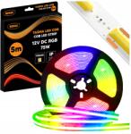 BERGE Led szalag Rgb Cob 12V 5M 15W/m 450D Egyszínű vonal IP20 75W 10mm (Taśma LED RGB COB 12V 5M 15W/m 450D)
