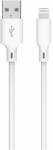 Well Cablu USB2.0 A tata - Lightning 2m 2.4A alb Well (CABLE-USB/LIGHT-2WE06-WL) - pretexpert
