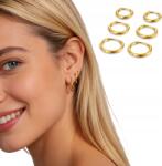  Arany Körök Fülbevalók 3 Pár 8, 10, 12 mm 316 L Acél (Bomevarica317222)