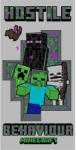 Minecraft Hostile Behaviour fürdőlepedő, strand törölköző 70x140cm (JFK039663) - ostore
