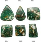  Cabochon Crisocola Druzy Picatura si Dreptunghi 26-50x20-39x5-7 mm - 1 Buc