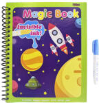 SmartWiz Carte de colorat cu apa Magic Book, Reutilizabila, Racheta si elemente spatiale Carte de colorat