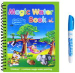 SmartWiz Carte de colorat cu apa Magic Book, Reutilizabila, plina de culori vibrante, Animale Carte de colorat