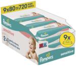 Pampers Sensitive Baby babatörlőkendő, 9 x 80 db (80873856)