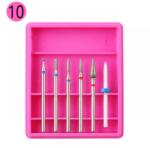 Everin Set 6 Capete de Freză Pink R10 - Bituri Diamant & Ceramic pentru Manichiură și Pedichiură (R10)