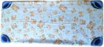  Kétrétegű gumifüles ovis lepedő világoskék cuki állatkölyök mintával 55x130cm / 58x130cm ágyra