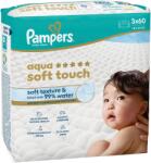 Pampers Aqua Soft Touch Baby babatörlőkendő, 3 x 60 db (80874245)