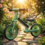  Zöld LED-es futókerékpár - Trike Fix Glow, 2 éves kortól, 30 kg-ig (bic003-1)