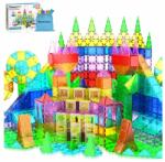 PicassoTiles Set PicassoTiles 101 piese de construcție (magnetice, ferestre, accesorii, bază de mașinuță, sac de transport) Jucarii de constructii magnetice